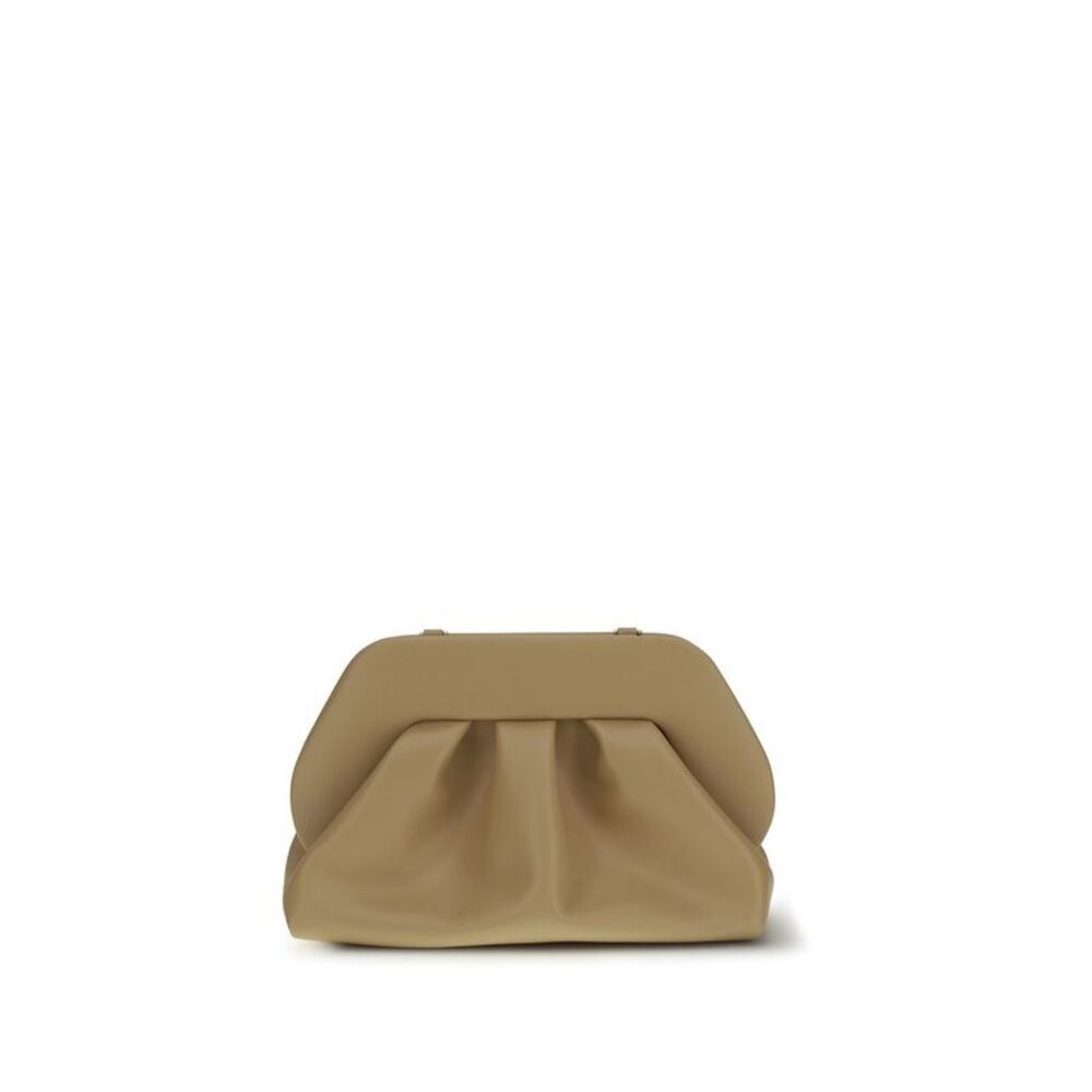 THEMOIRè Beige Other Fibres Clutch Women's Bag